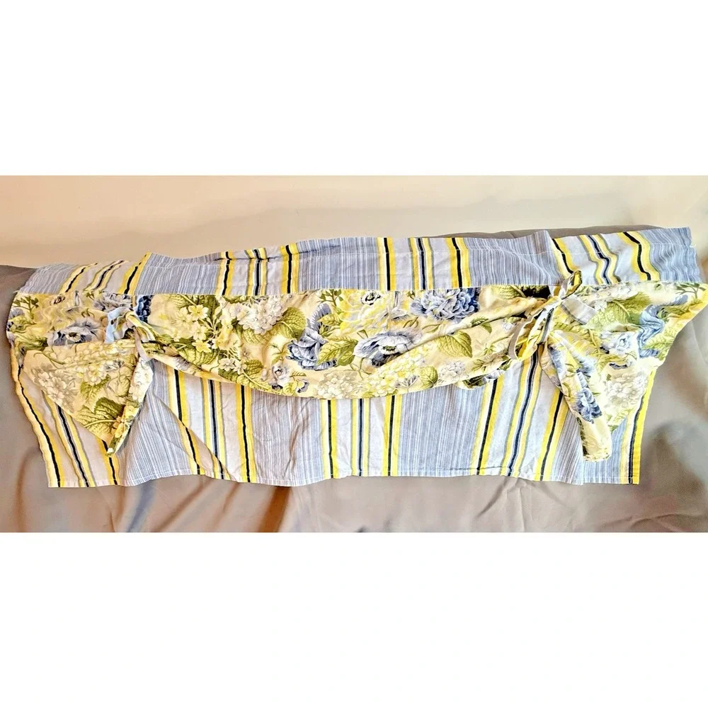 Set of 6 WAVERLY FLORAL FLORISH‎ Lined Window Valance 52 x 21 French Country